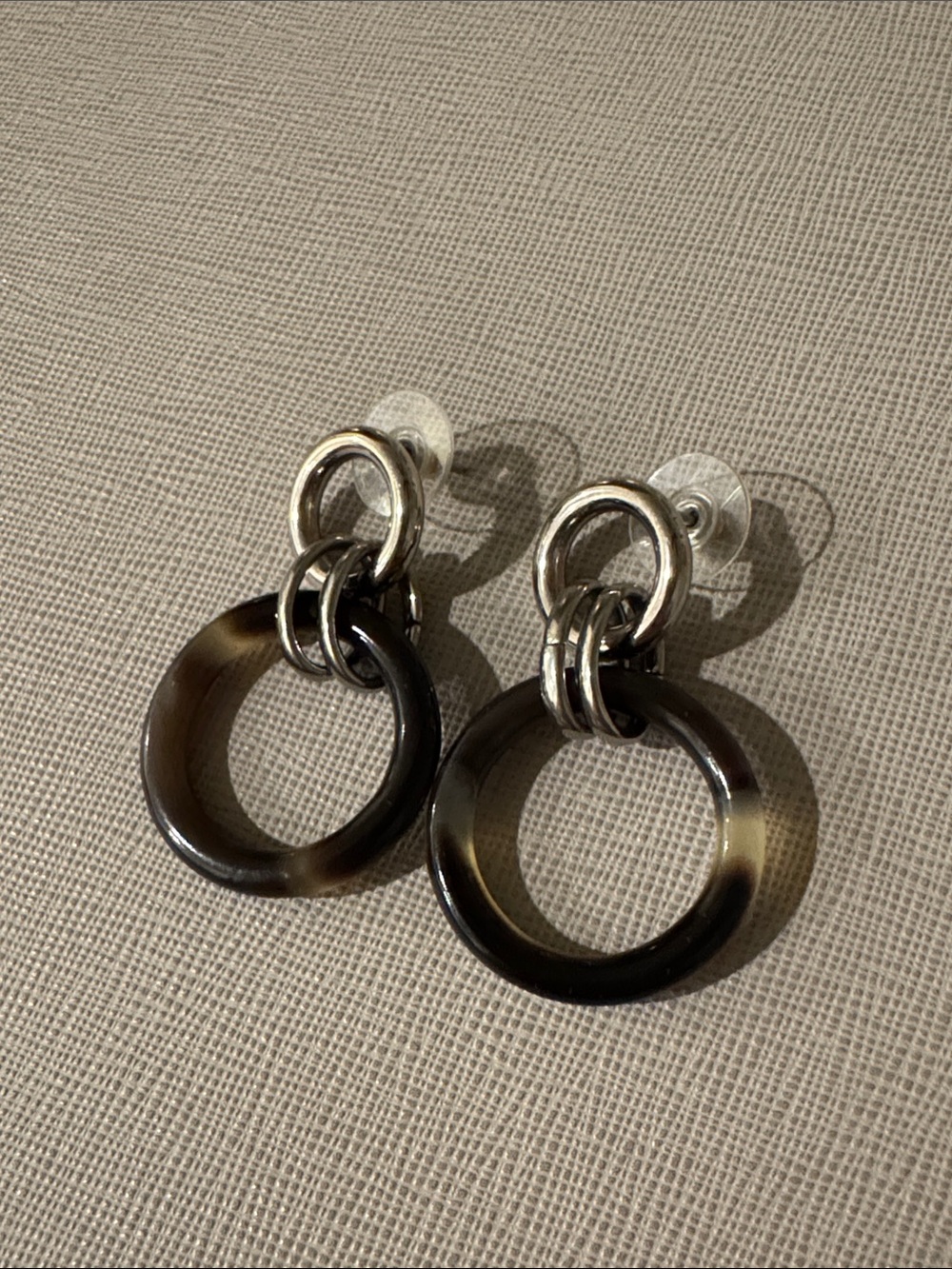 Like new RARE Hermes Horn Earrings